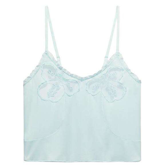 Savage X Fenty Lace Curvy Cami Sleepwear - Seashell Blue - Size: 2X (2) - Picture 5 of 6
